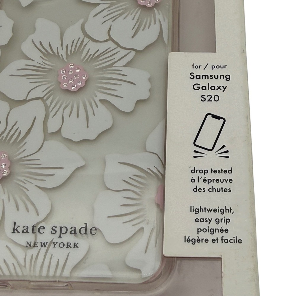 Open Box: Kate Spade Samsung S20 Floral Rhinestone Hardshell Case – Cream - Picture 4 of 6